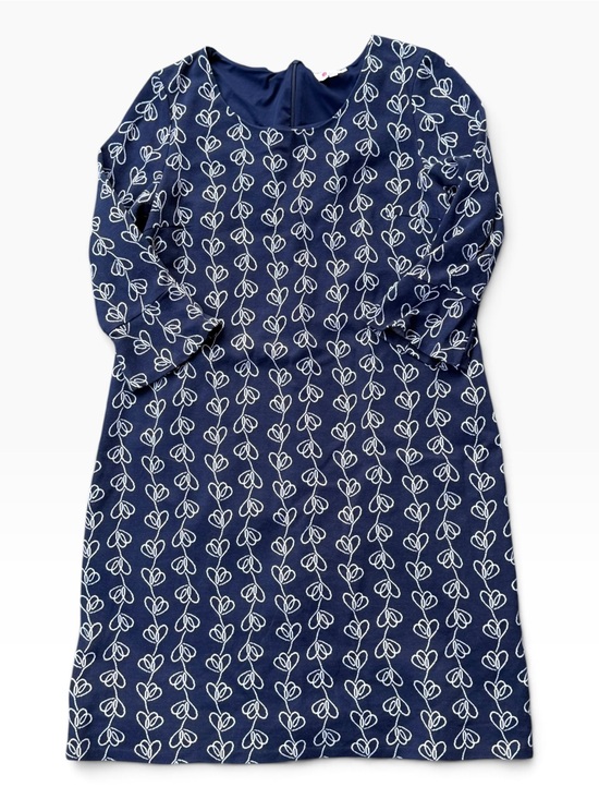 Boden Dresses & Skirts - Boden Newlyn Jacquard Navy Dress with White Vine Print